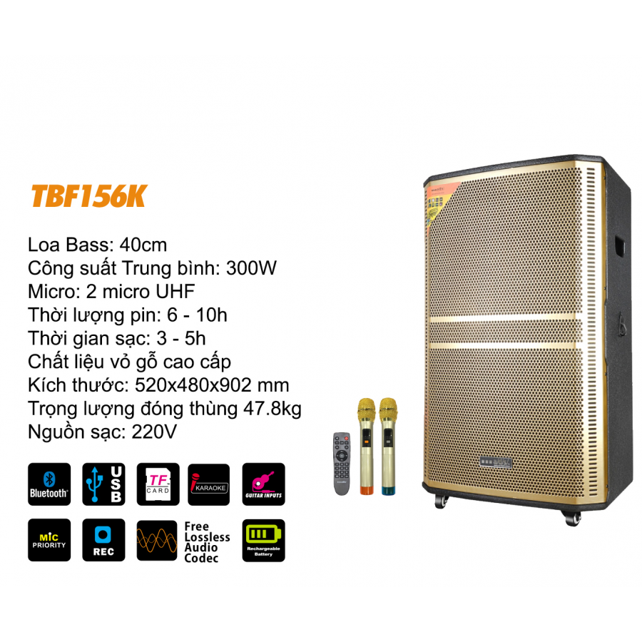 LOA KÉO A/D/S TBF 156K (Bass 40 - Công suất 1200W)